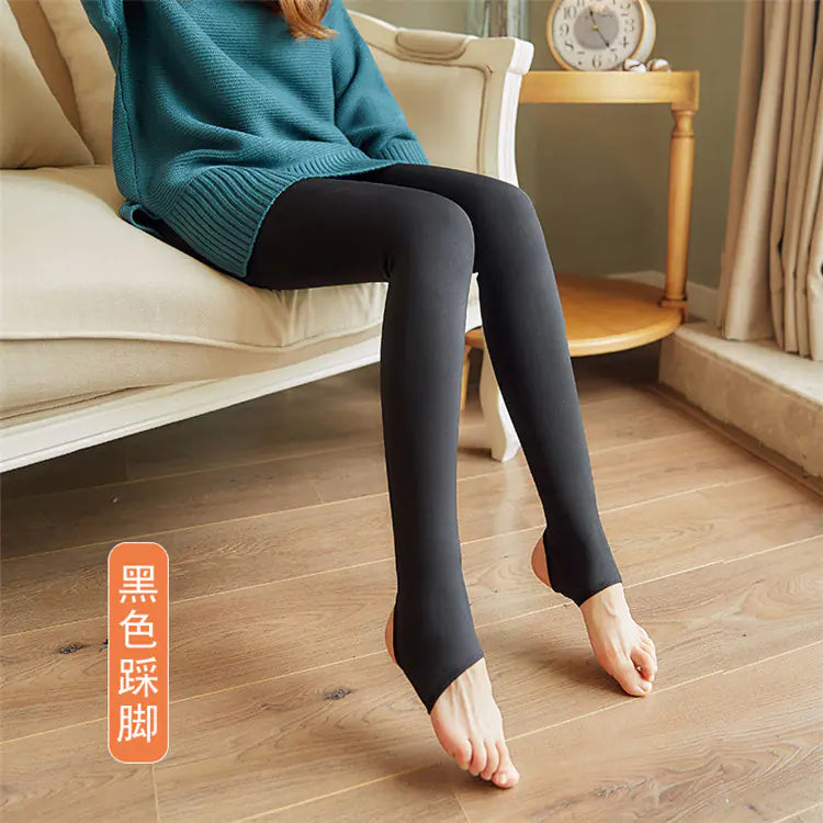 Opaque Skin Tights with Fleece Lining for Women