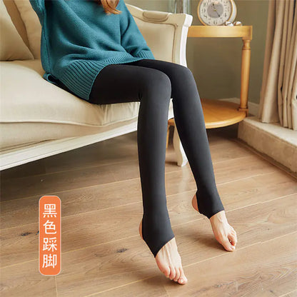 Opaque Skin Tights with Fleece Lining for Women